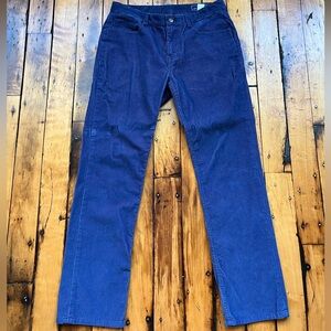 Vineyard Vines Men’s 32x32 Blue Corduroy Pants Straight Fit Distressed Chino